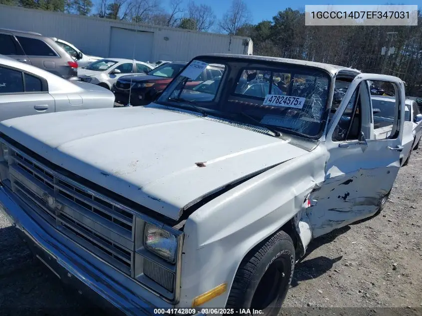 1984 Chevrolet C10 VIN: 1GCCC14D7EF347031 Lot: 41742809