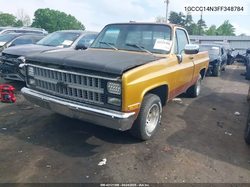 1985 Chevrolet C10 VIN: 1GCCC14N3FF348784 Lot: 42121306