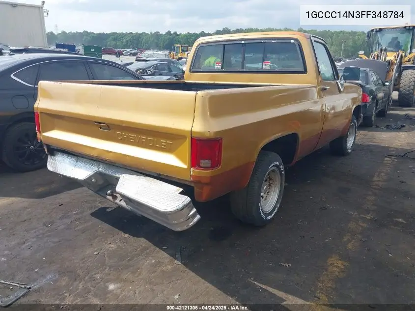 1985 Chevrolet C10 VIN: 1GCCC14N3FF348784 Lot: 42121306