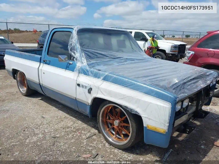 1985 Chevrolet C10 VIN: 1GCDC14H0FS173951 Lot: 42187625