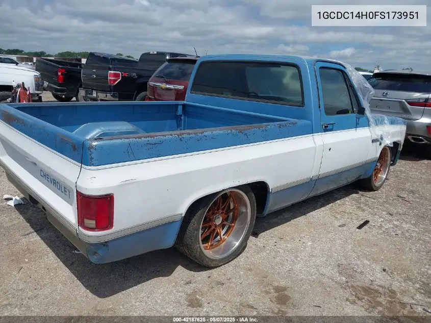 1985 Chevrolet C10 VIN: 1GCDC14H0FS173951 Lot: 42187625