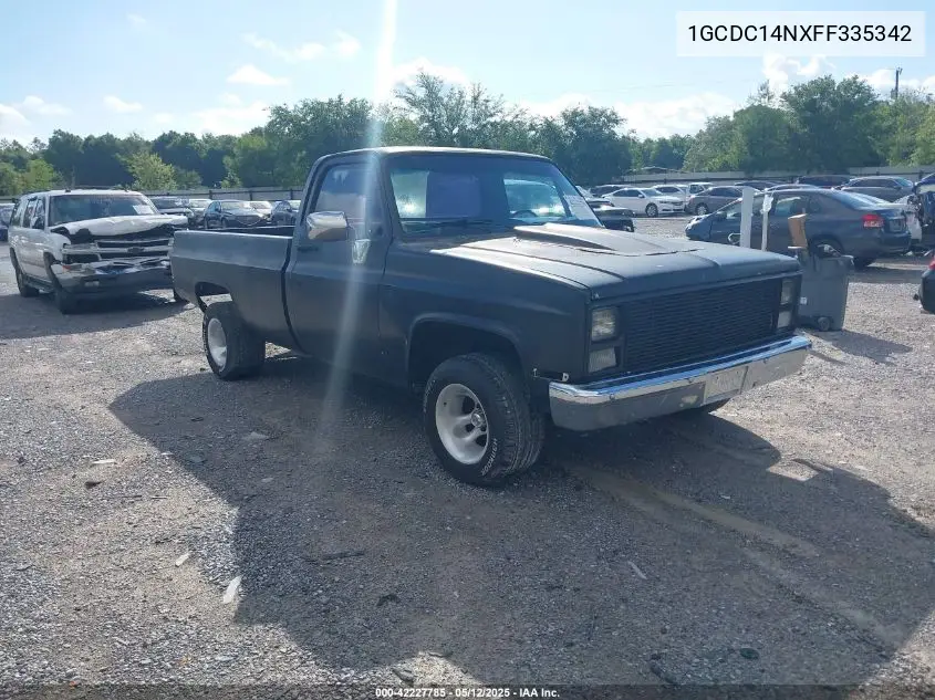 1985 Chevrolet C10 VIN: 1GCDC14NXFF335342 Lot: 42227785