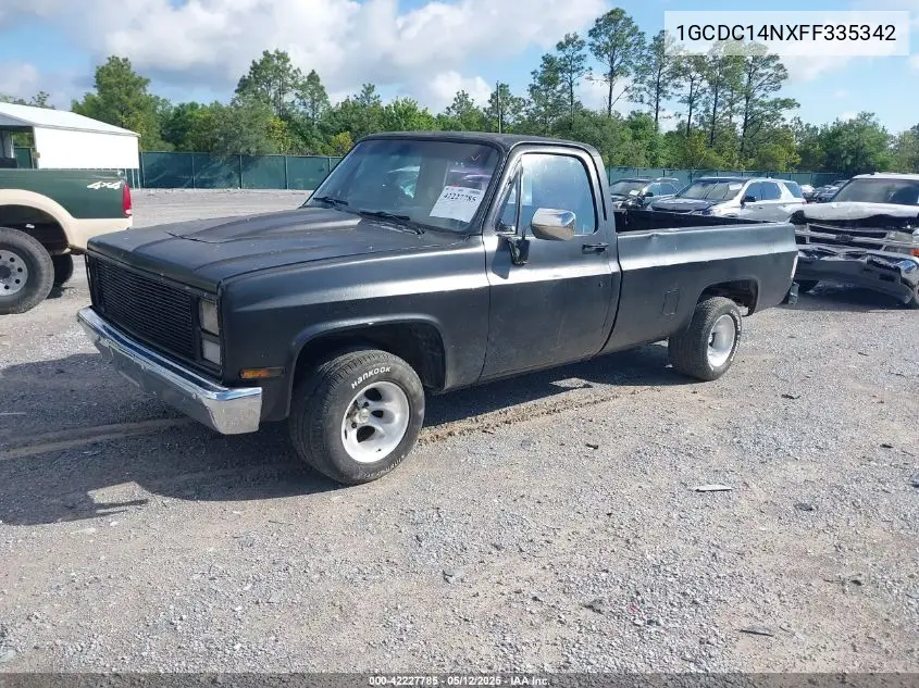 1985 Chevrolet C10 VIN: 1GCDC14NXFF335342 Lot: 42227785