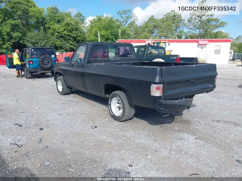 1985 Chevrolet C10 VIN: 1GCDC14NXFF335342 Lot: 42227785