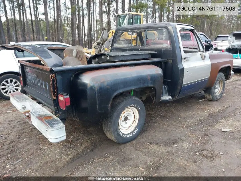 1986 Chevrolet C10 VIN: 2GCCC14N7G1117508 Lot: 42251983