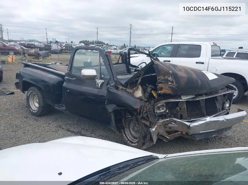 1986 Chevrolet C10 VIN: 1GCDC14F6GJ115221 Lot: 42425097