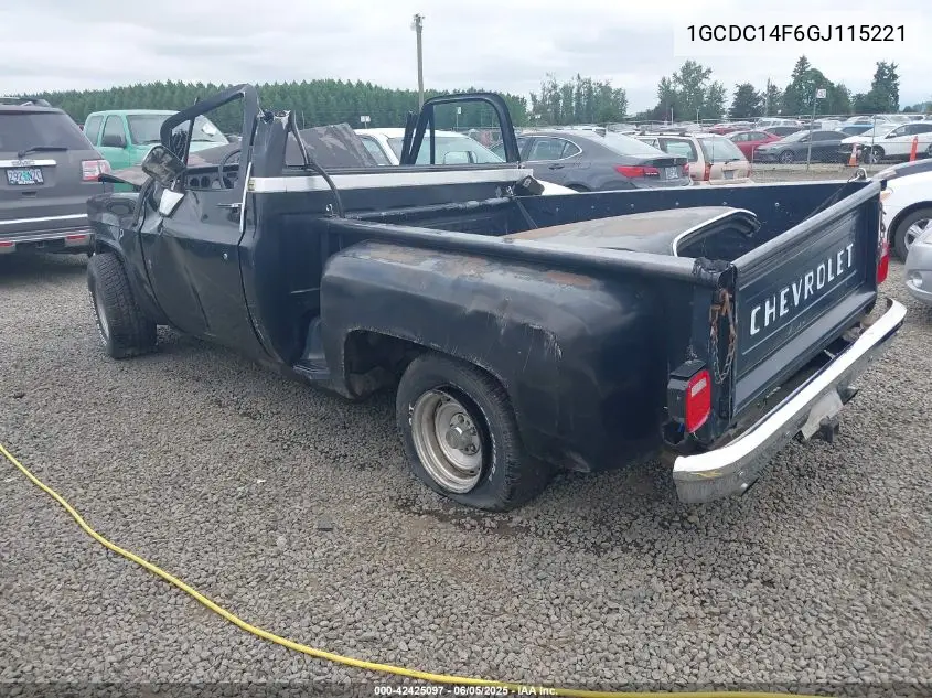 1986 Chevrolet C10 VIN: 1GCDC14F6GJ115221 Lot: 42425097