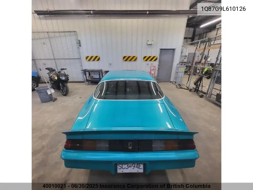 1979 Chevrolet Camaro VIN: 1Q87G9L610126 Lot: 40010021
