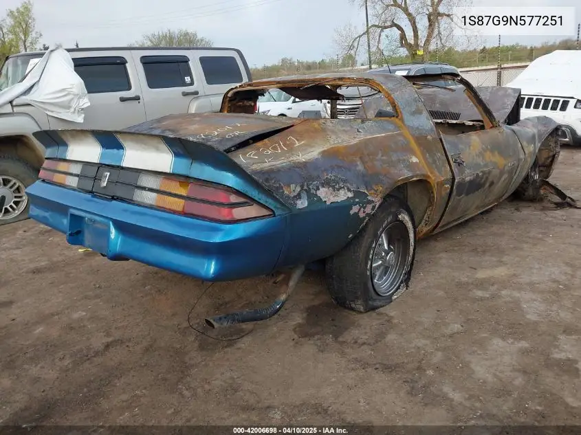 1979 Chevrolet Camaro VIN: 1S87G9N577251 Lot: 42006698