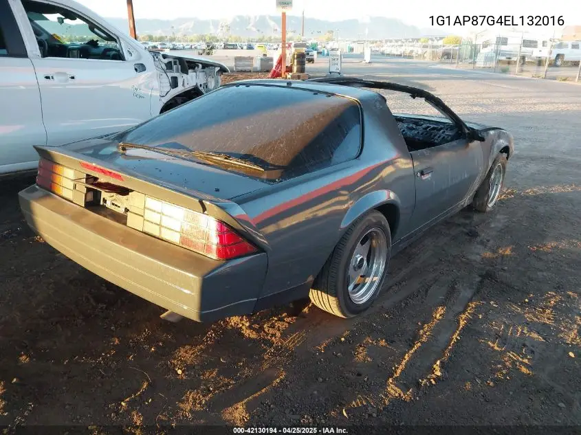 1984 Chevrolet Camaro VIN: 1G1AP87G4EL132016 Lot: 42130194