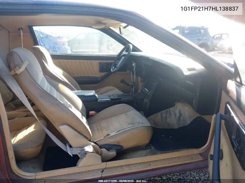 1987 Chevrolet Camaro VIN: 1G1FP21H7HL138837 Lot: 42171209