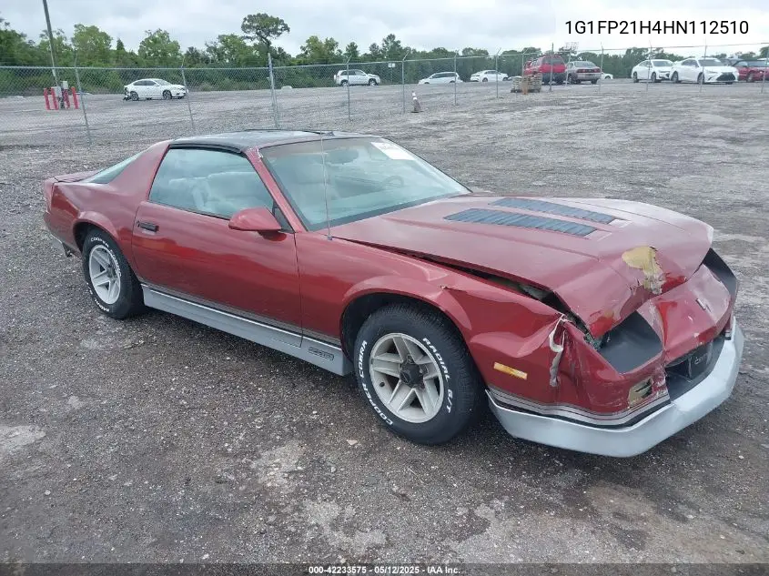 1987 Chevrolet Camaro VIN: 1G1FP21H4HN112510 Lot: 42233575