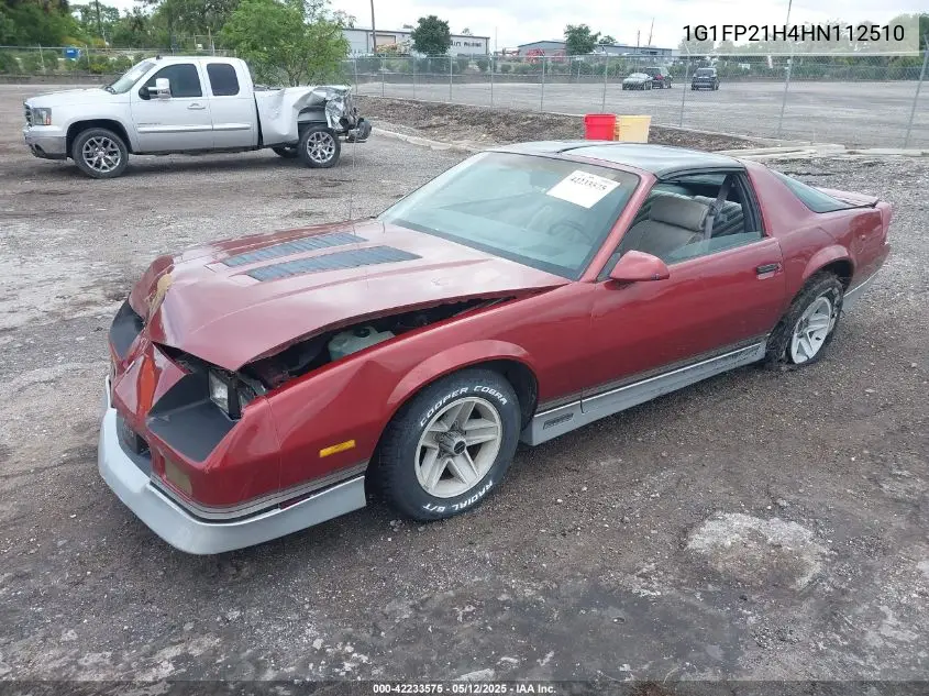 1987 Chevrolet Camaro VIN: 1G1FP21H4HN112510 Lot: 42233575