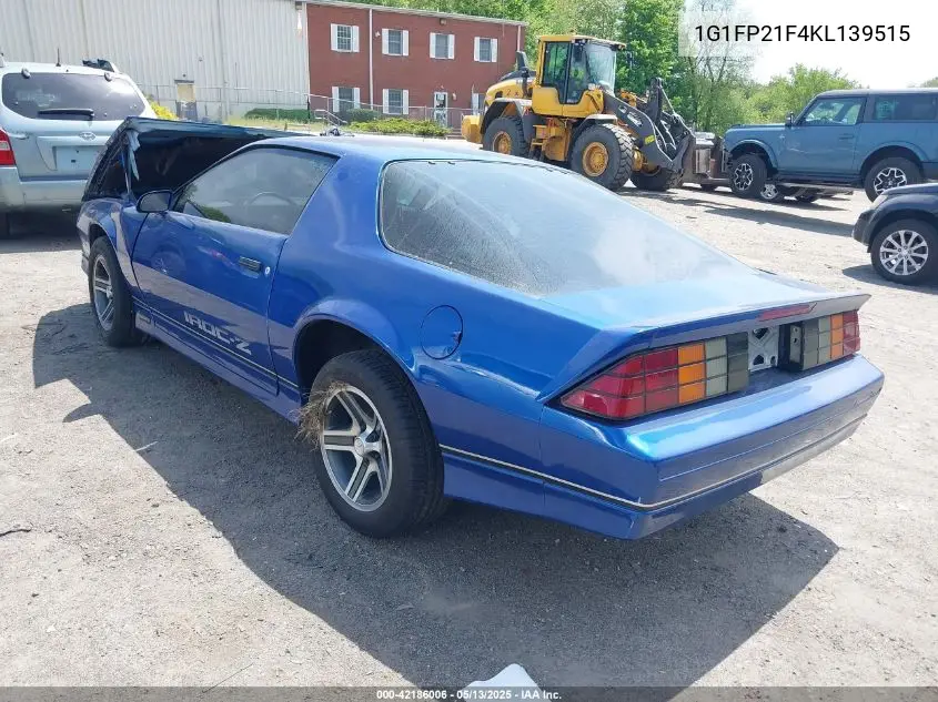 1989 Chevrolet Camaro VIN: 1G1FP21F4KL139515 Lot: 42186006