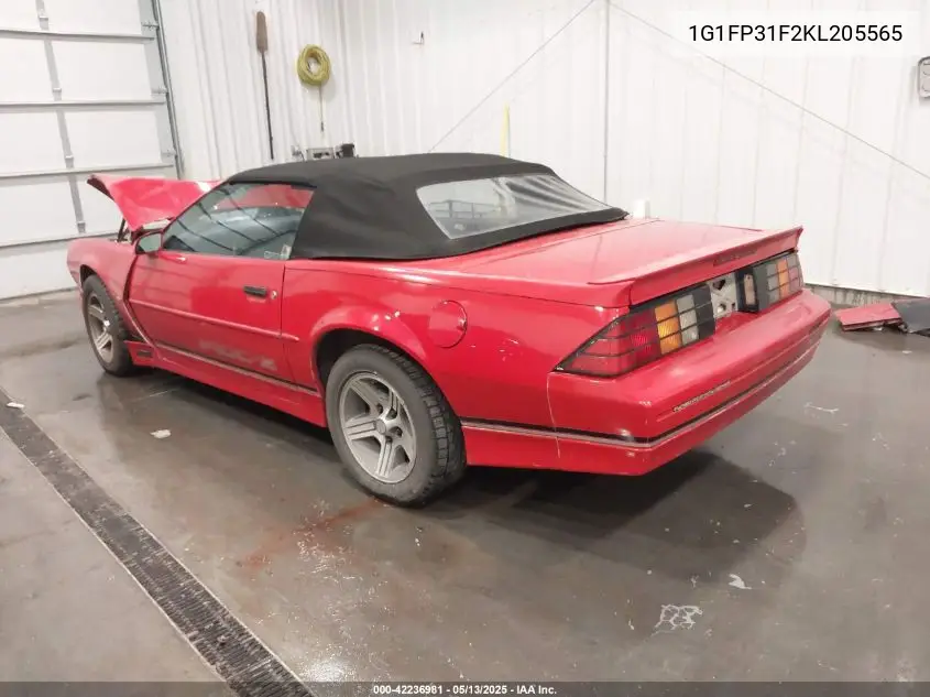 1989 Chevrolet Camaro VIN: 1G1FP31F2KL205565 Lot: 42236981
