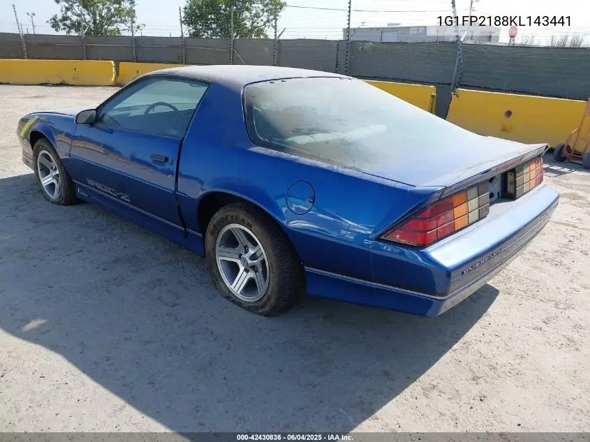 1989 Chevrolet Camaro VIN: 1G1FP2188KL143441 Lot: 42430836