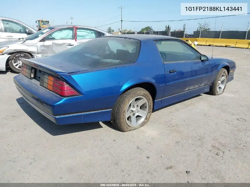 1989 Chevrolet Camaro VIN: 1G1FP2188KL143441 Lot: 42430836
