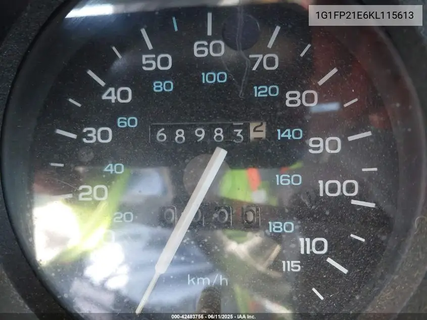 1989 Chevrolet Camaro VIN: 1G1FP21E6KL115613 Lot: 42483756