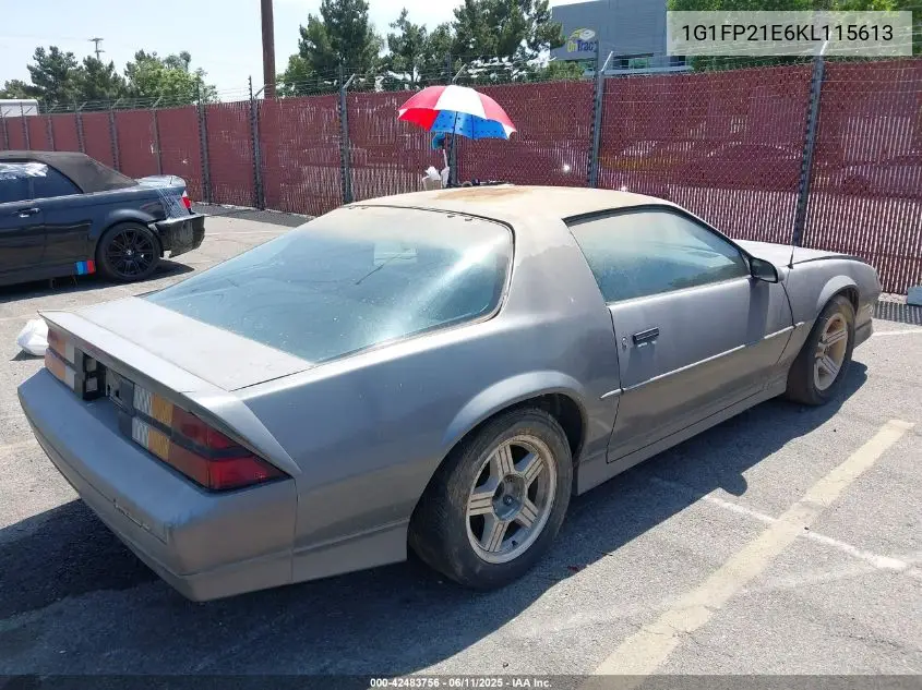 1989 Chevrolet Camaro VIN: 1G1FP21E6KL115613 Lot: 42483756