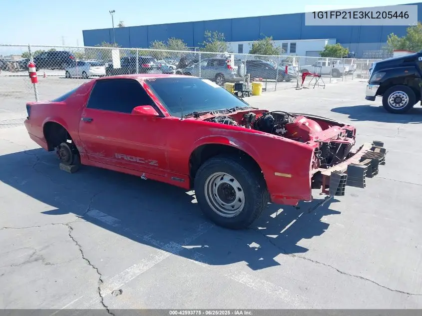 1989 Chevrolet Camaro VIN: 1G1FP21E3KL205446 Lot: 42593775