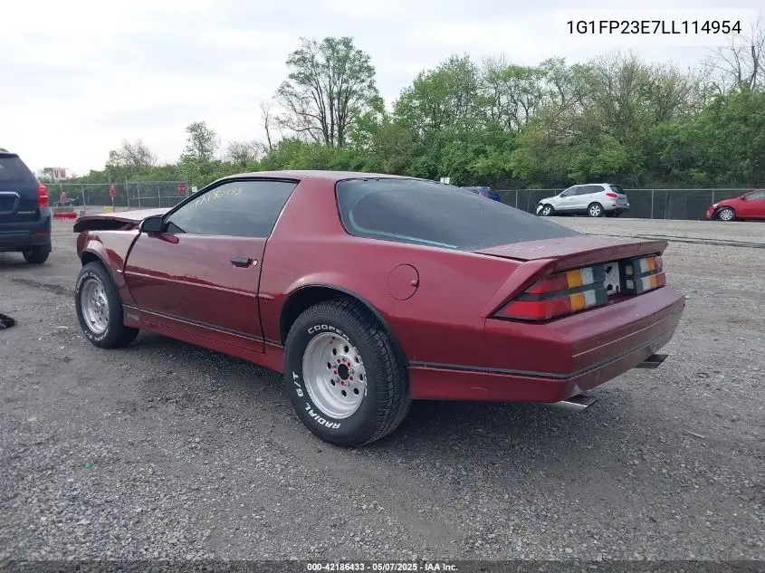 1990 Chevrolet Camaro Rs VIN: 1G1FP23E7LL114954 Lot: 42186433