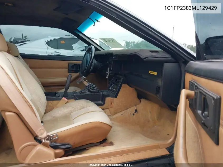 1991 Chevrolet Camaro Z28 VIN: 1G1FP2383ML129429 Lot: 42411283