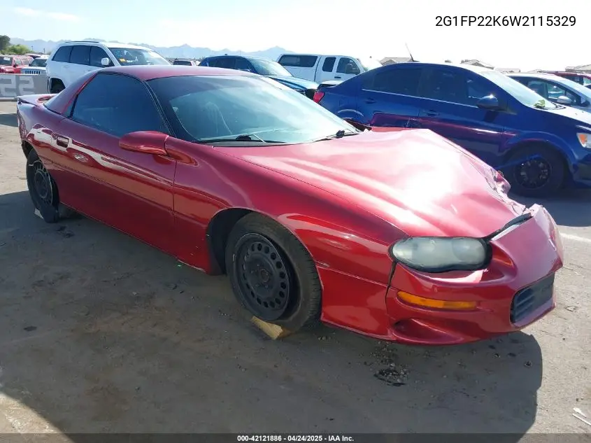1998 Chevrolet Camaro VIN: 2G1FP22K6W2115329 Lot: 42121886