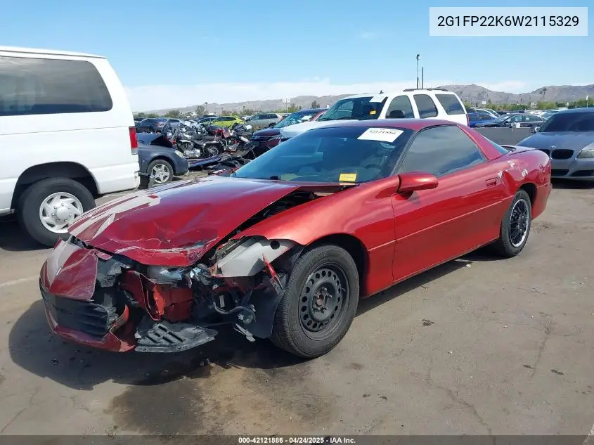 1998 Chevrolet Camaro VIN: 2G1FP22K6W2115329 Lot: 42121886