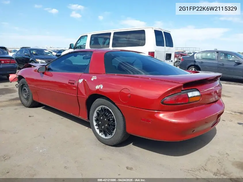 1998 Chevrolet Camaro VIN: 2G1FP22K6W2115329 Lot: 42121886