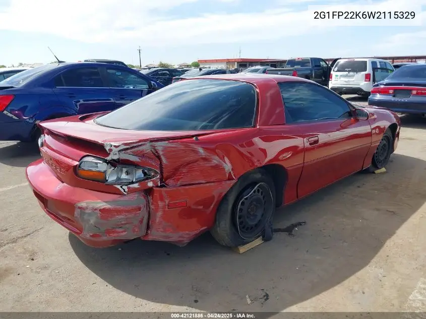 1998 Chevrolet Camaro VIN: 2G1FP22K6W2115329 Lot: 42121886