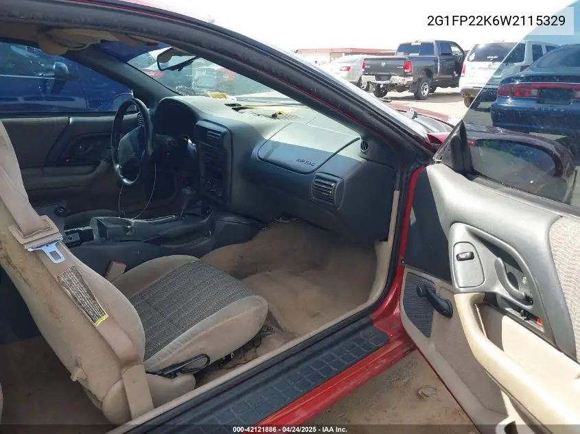 1998 Chevrolet Camaro VIN: 2G1FP22K6W2115329 Lot: 42121886