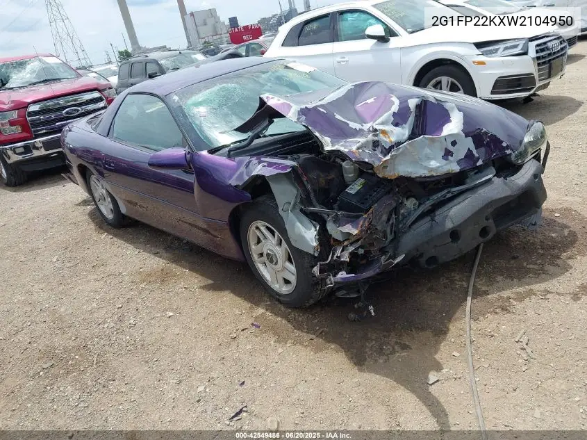 1998 Chevrolet Camaro VIN: 2G1FP22KXW2104950 Lot: 42549486