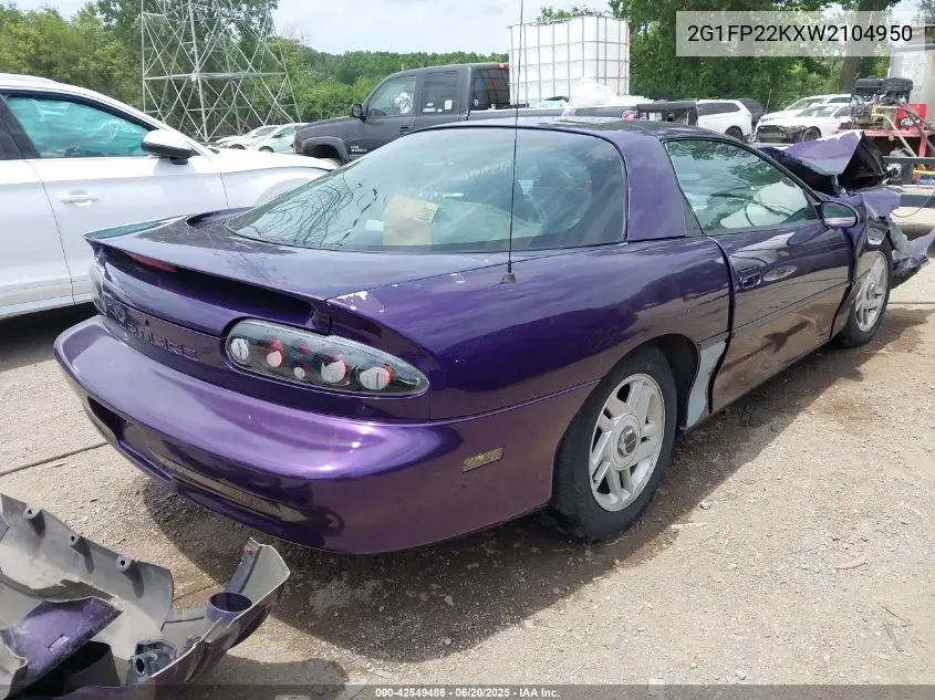 1998 Chevrolet Camaro VIN: 2G1FP22KXW2104950 Lot: 42549486