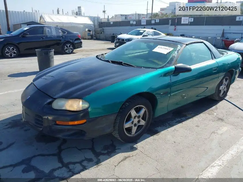 1998 Chevrolet Camaro Z28 VIN: 2G1FP22G0W2120425 Lot: 42629063