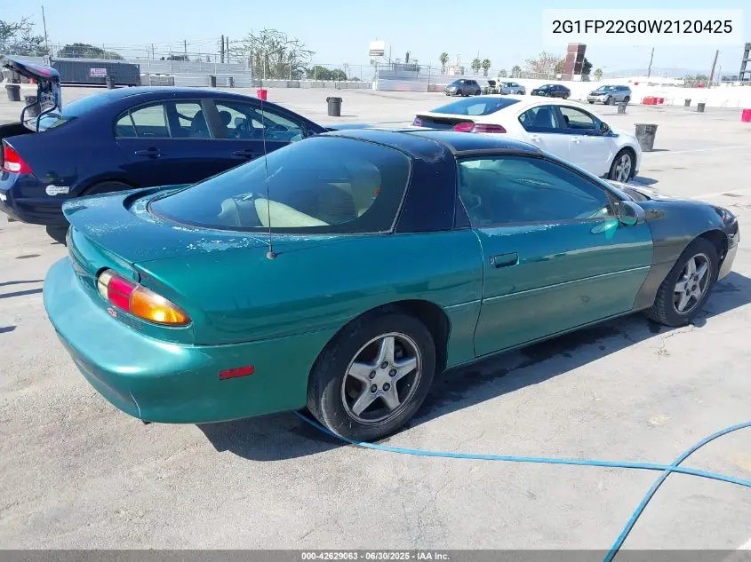 1998 Chevrolet Camaro Z28 VIN: 2G1FP22G0W2120425 Lot: 42629063