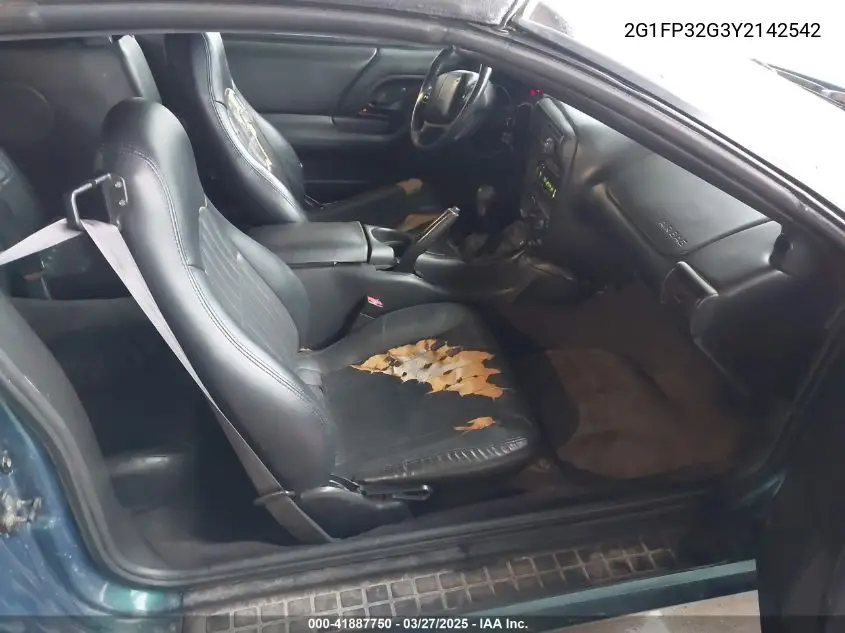 2000 Chevrolet Camaro Z28 VIN: 2G1FP32G3Y2142542 Lot: 41887750