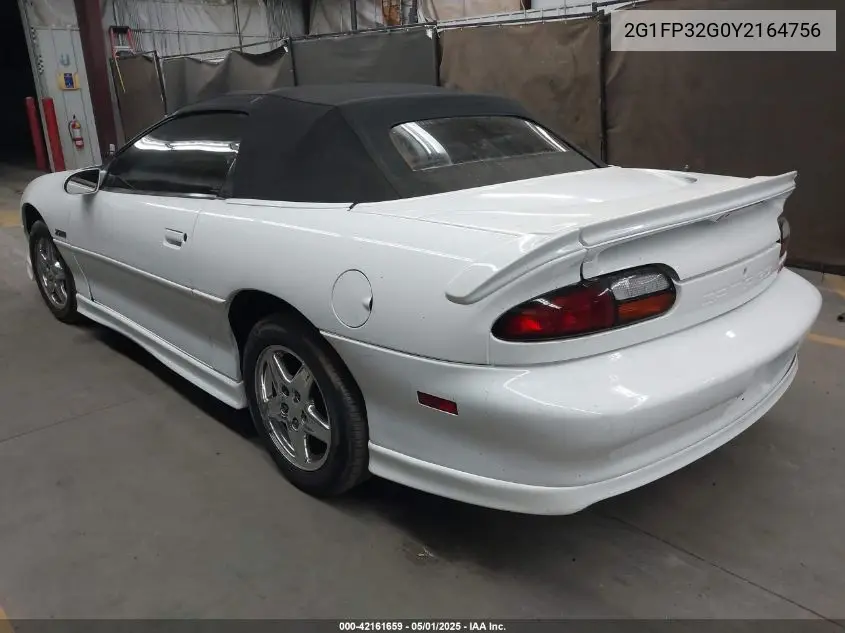 2000 Chevrolet Camaro Z28 VIN: 2G1FP32G0Y2164756 Lot: 42161659