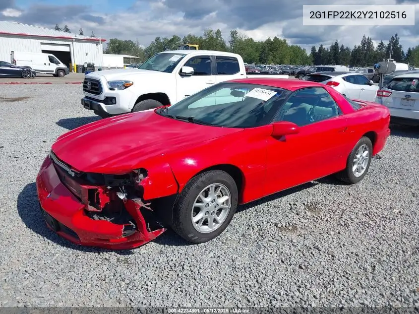 2000 Chevrolet Camaro VIN: 2G1FP22K2Y2102516 Lot: 42234801