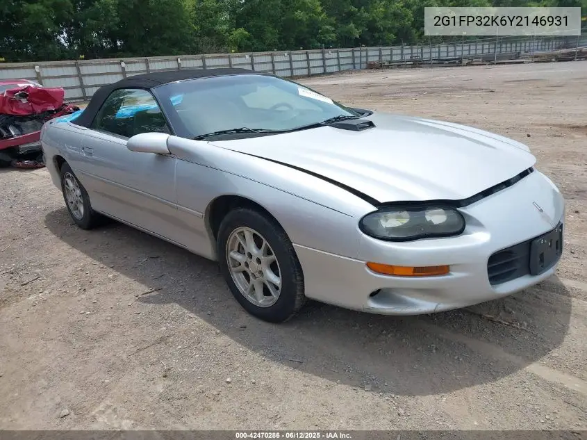2000 Chevrolet Camaro VIN: 2G1FP32K6Y2146931 Lot: 42470286