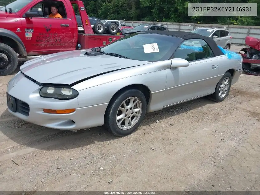 2000 Chevrolet Camaro VIN: 2G1FP32K6Y2146931 Lot: 42470286