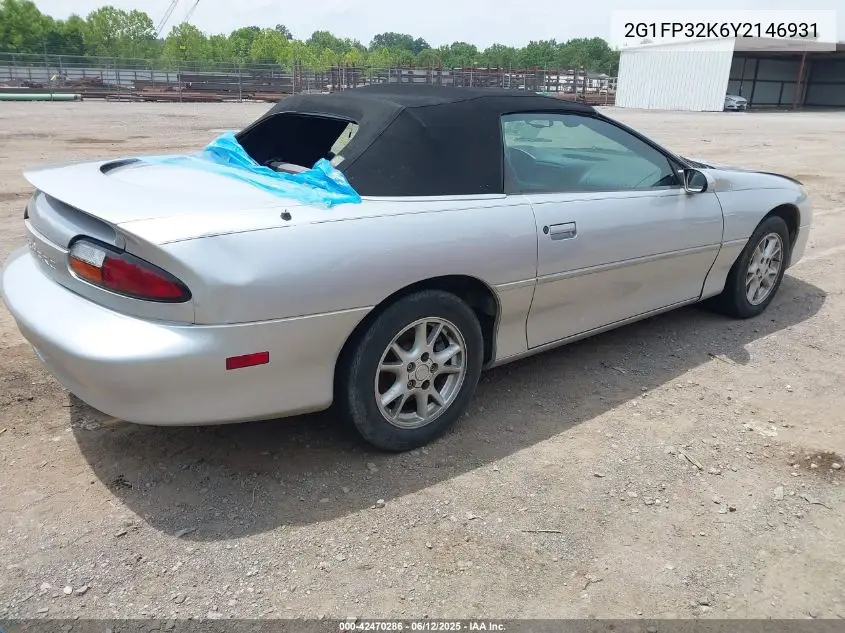 2000 Chevrolet Camaro VIN: 2G1FP32K6Y2146931 Lot: 42470286