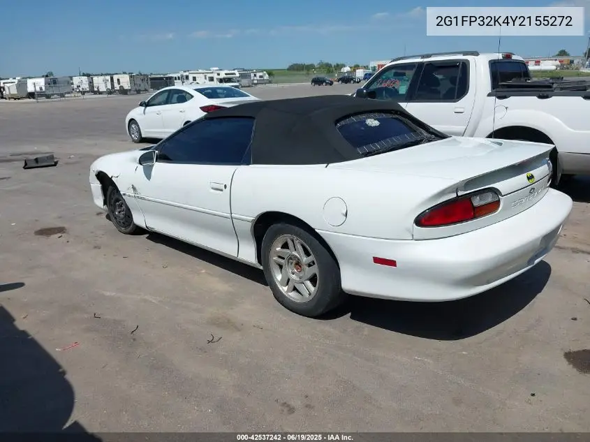 2000 Chevrolet Camaro VIN: 2G1FP32K4Y2155272 Lot: 42537242