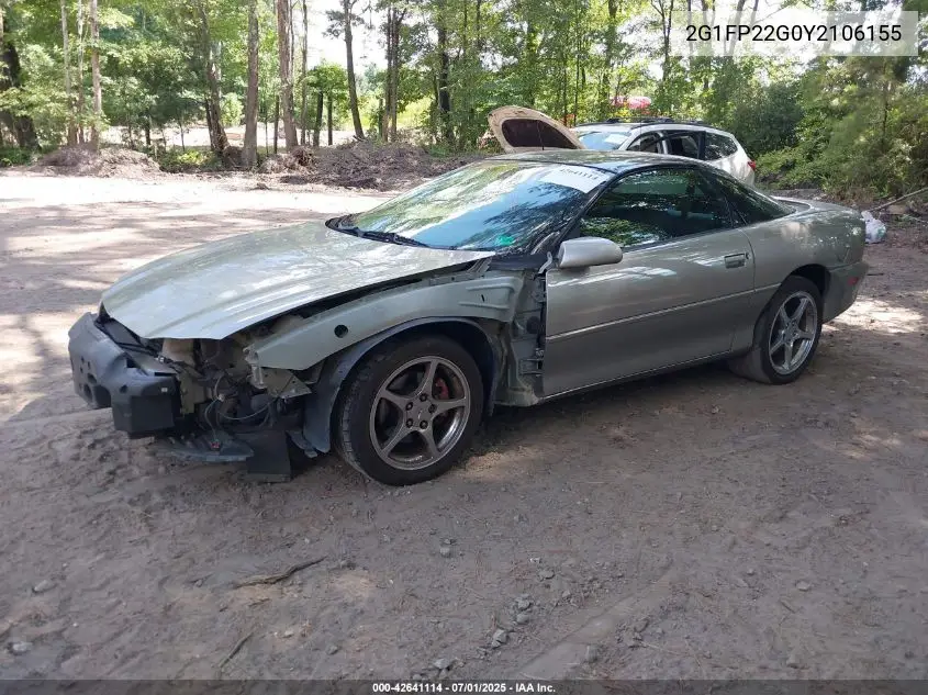 2000 Chevrolet Camaro Z28 VIN: 2G1FP22G0Y2106155 Lot: 42641114