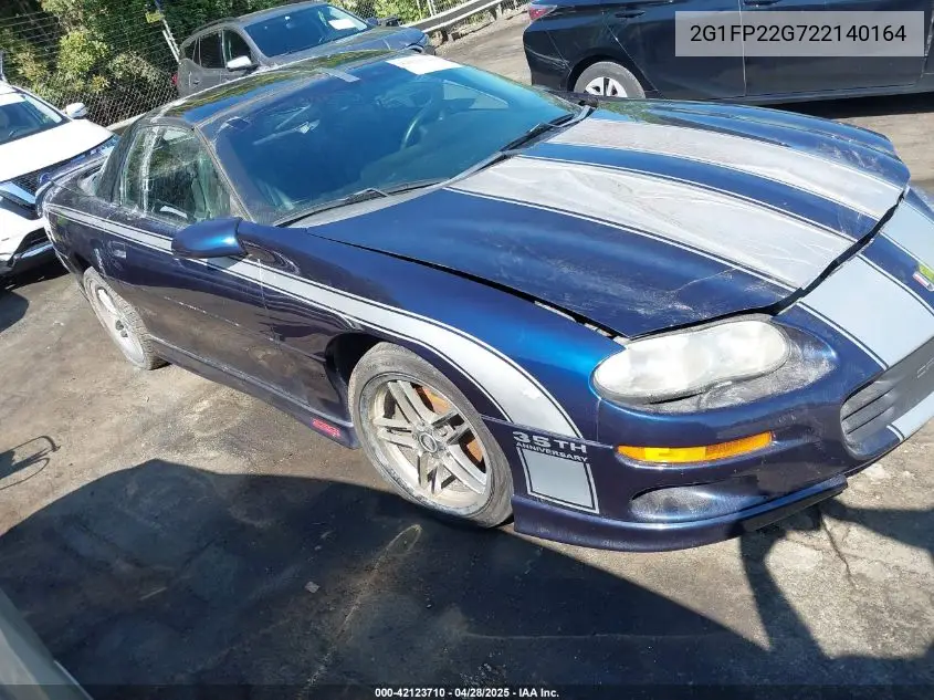 2002 Chevrolet Camaro Z28 VIN: 2G1FP22G722140164 Lot: 42123710