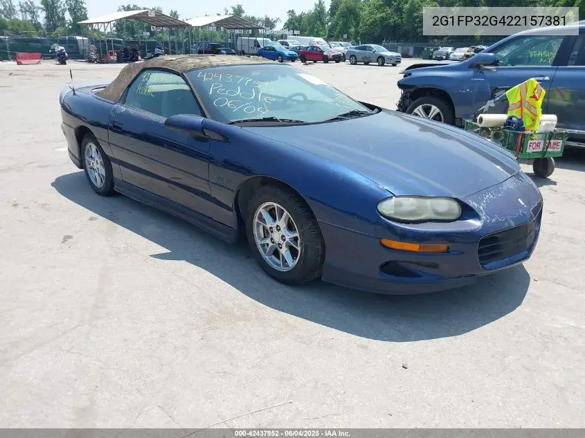 2002 Chevrolet Camaro Z28 VIN: 2G1FP32G422157381 Lot: 42437952