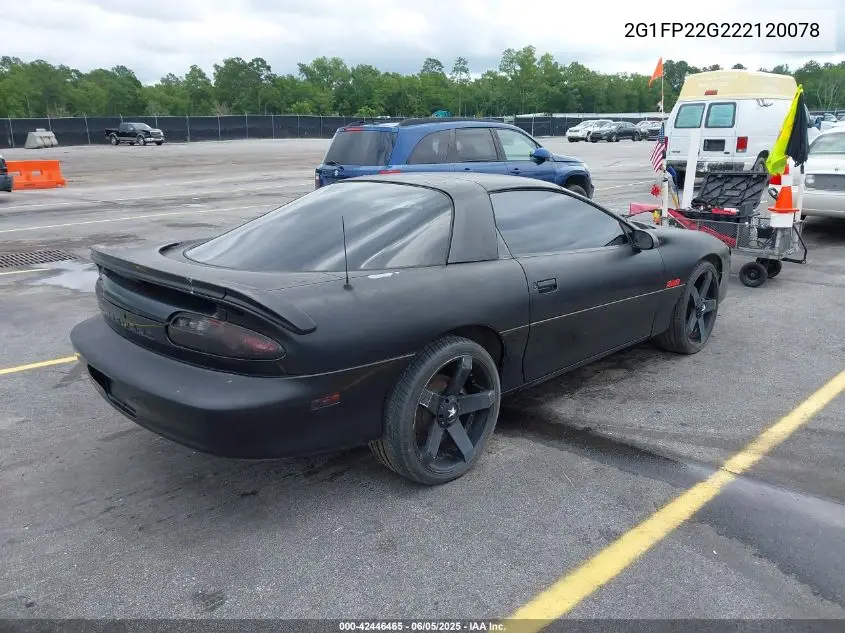 2002 Chevrolet Camaro Z28 VIN: 2G1FP22G222120078 Lot: 42446465