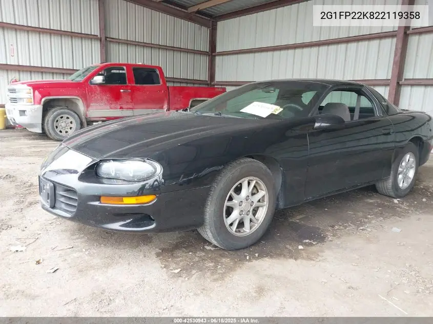 2002 Chevrolet Camaro VIN: 2G1FP22K822119358 Lot: 42530943