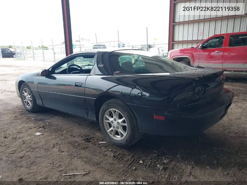 2002 Chevrolet Camaro VIN: 2G1FP22K822119358 Lot: 42530943