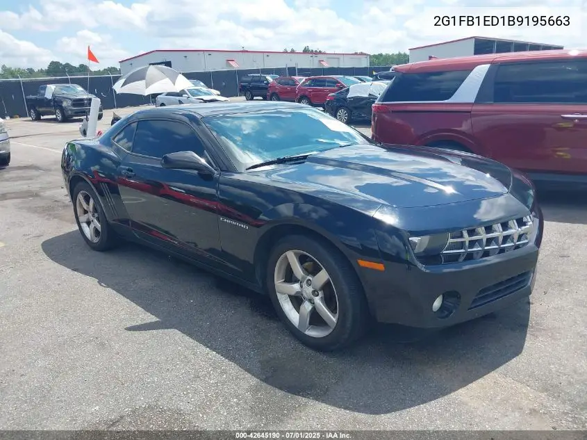 2011 Chevrolet Camaro 1Lt VIN: 2G1FB1ED1B9195663 Lot: 42645190