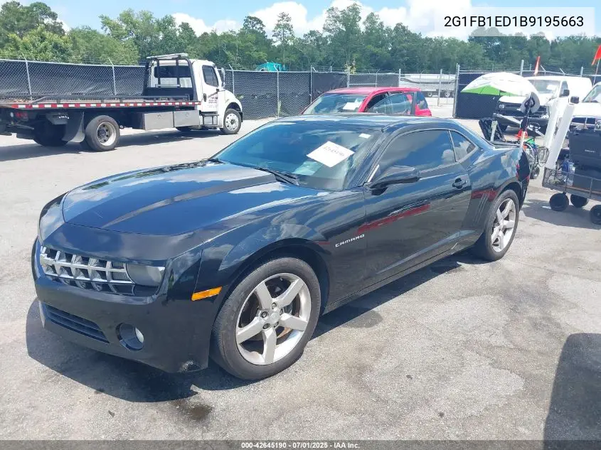 2011 Chevrolet Camaro 1Lt VIN: 2G1FB1ED1B9195663 Lot: 42645190